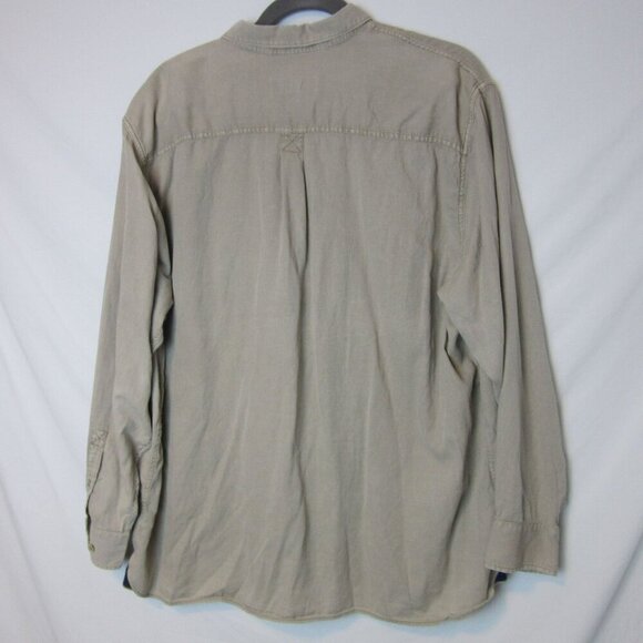 Tommy Bahama Button Up Shirt Long Sleeve Mens 3XL Tall Beige Tan Tencel - Picture 5 of 7